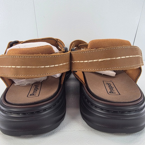 Propet Men\'s Hunter MSO043L Tan‎ Leather Fisherman Sandals Size 11 Wide main image 13